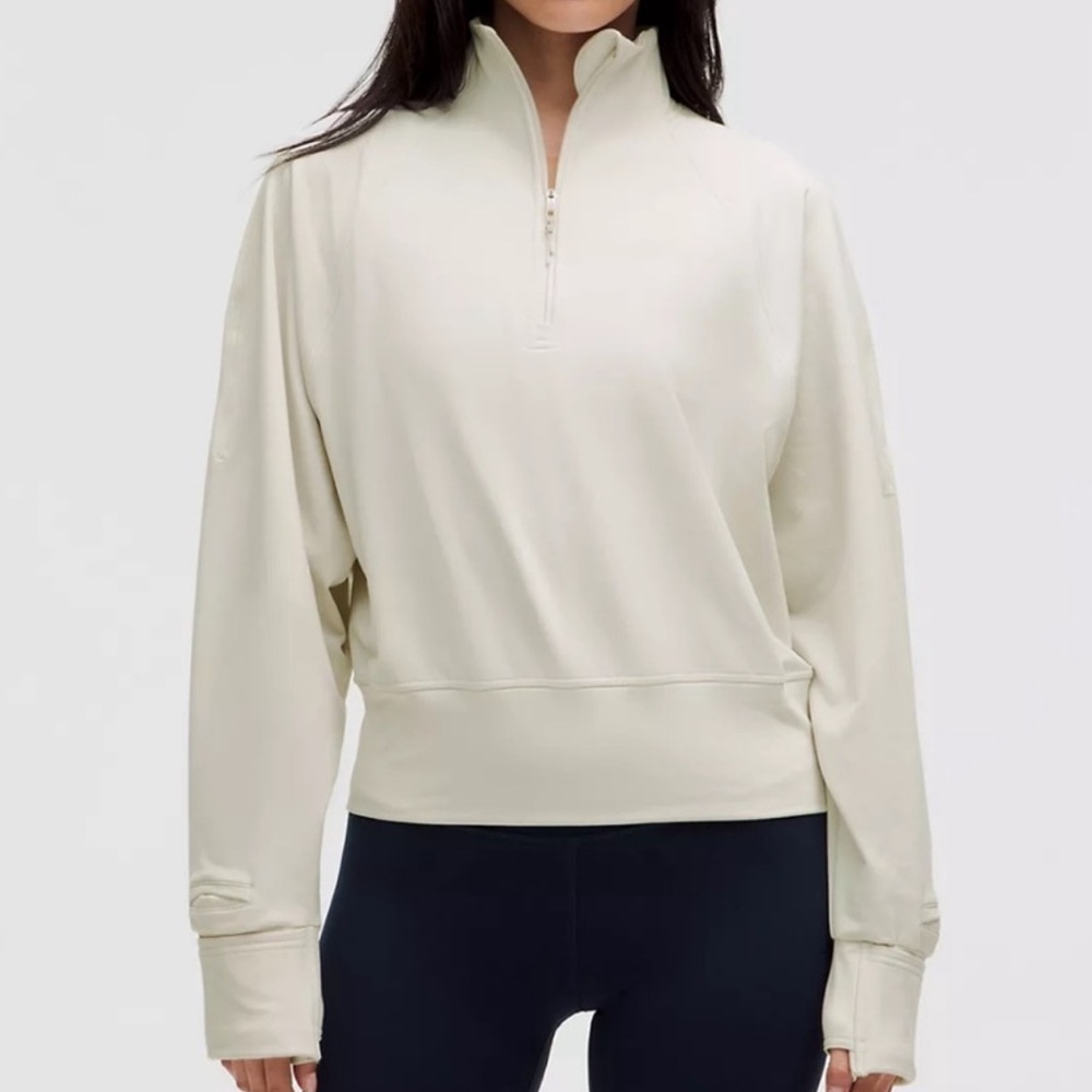 lululemon athletica Cream Quarter-Zip Pullover